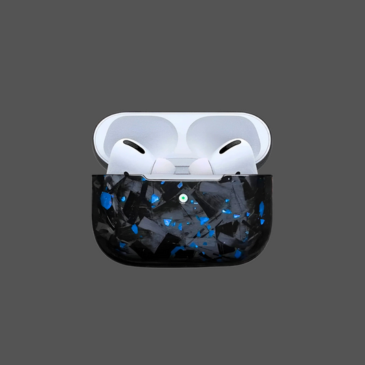 Funda de AirPods de Fibra Forjada Azul