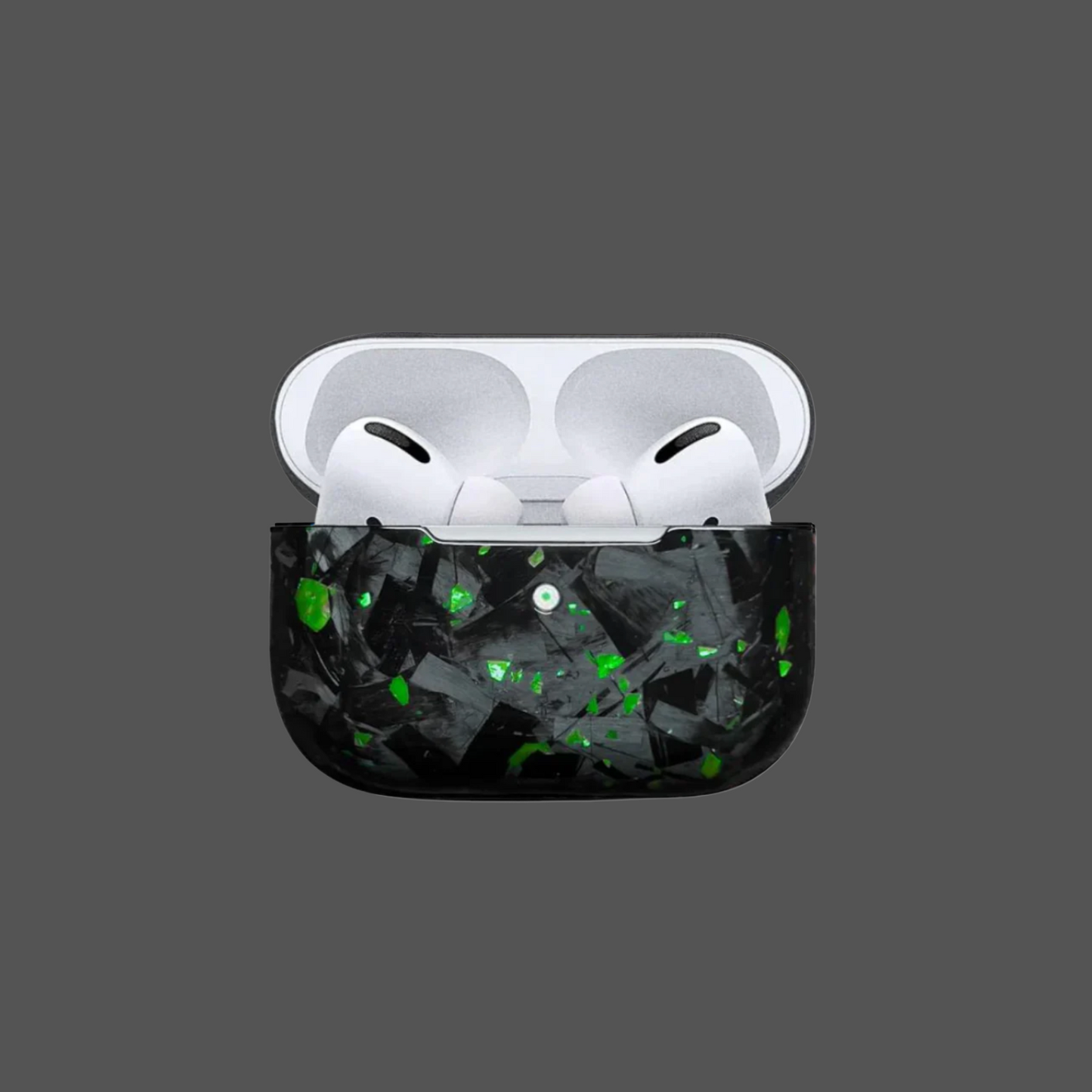 Funda de AirPods de Fibra Forjada Verde