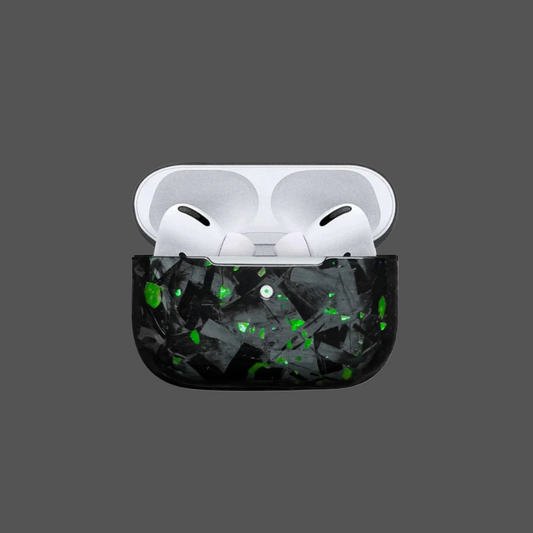 Funda de AirPods de Fibra Forjada Verde