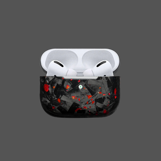 Funda de AirPods de Fibra Forjada Rojo